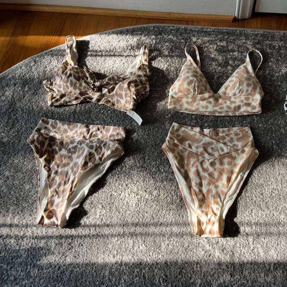 Leopard Print Swim Sets